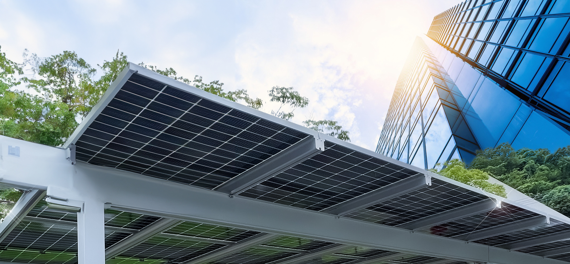 ソーラーカーポートの風景